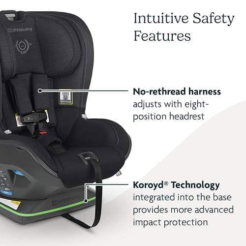 UPPAbaby Knox Convertible Car Seat/Rear Facing and Forward Facing/Intuitive Safety Features/Koroyd + CleanTech Technology/Removable Cup Holder Included/Jake (Charcoal) - Jake (Charcoal) thumbnail 4