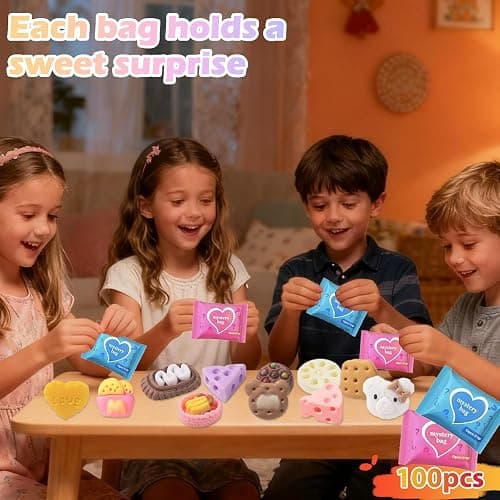 100 Pcs Mystery Food Blind Bags: Mini Resin Food Figures Bulk, Miniature Snacks and Desserts Charms, Mystery Bag Collectible for Fairy Garden, Resin Craft, Cake Décor Gift Surprises thumbnail 3