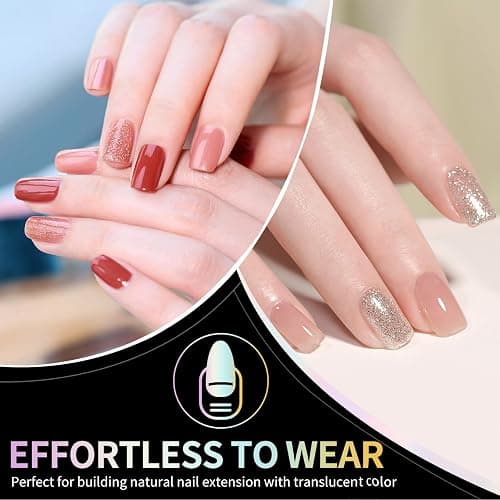 Short Nail Tips Extra Short Square Soft Gel Nail Tips 240Pcs Fake Nails Pre-Shaped Half Matte Acrylic Full Cover Clear Pre Etched Nails for Nail Extension Manicure Home DIY Salon 12 Sizes Gelly Tips thumbnail 2