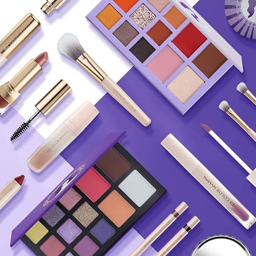Color Nymph Makeup Set for Teen Girls Makeup Gift Kit Cosmetic Case Purple | Makeup Set for Girls, Removable Women Makeup Kits, Makeup Gift Kits for Brithday, Christmas Makeup Gifts, Purple Makeup Box thumbnail 3