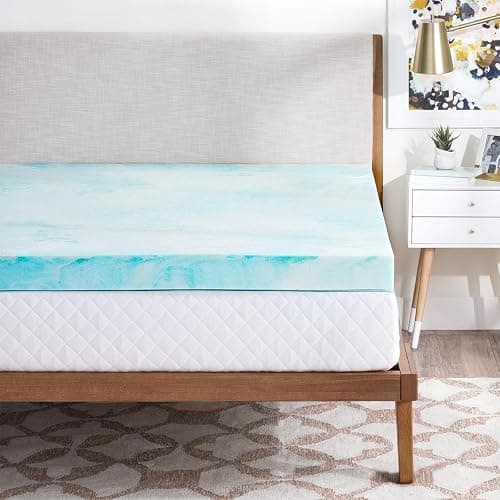 OLIXIS 2 Inch Queen Cooling Gel Infused Memory Foam Mattress Topper Bed Pad | CertiPUR-US Certified, Soft Ventilated Pressure Relieving Bed Pad in a Box, Plush Overlay for Dorm, RV, Camper & Sleeper Sofa thumbnail 8