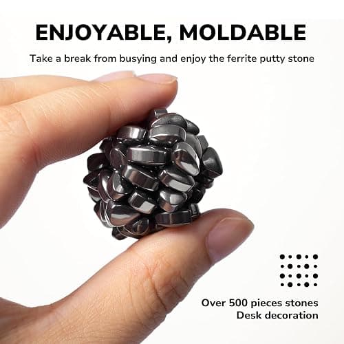 Over 500 Black Weak Magnetic Putty Stones Desk Fidget Toys for Adults. thumbnail 3