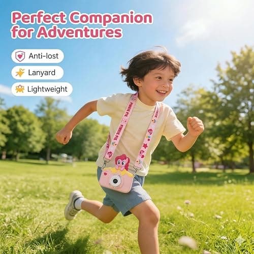 My Little Pony Kids Camera, Pinkie Pie Toddler Digital Selfie Camera for Girls Ages 3-9, 2.0" Eye-Protection IPS Screen, 1080P Video, MP3 Player, MLP Theme Stickers & Lanyard, Ideal Birthday Toy Gift thumbnail 6