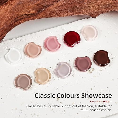 JODSONE 10 Colors Gel Nail Polish Set with Base Coat & Top Coat White Pink Purple and Red Gel Polish for All Seasons Girl's Holiday Gift thumbnail 2