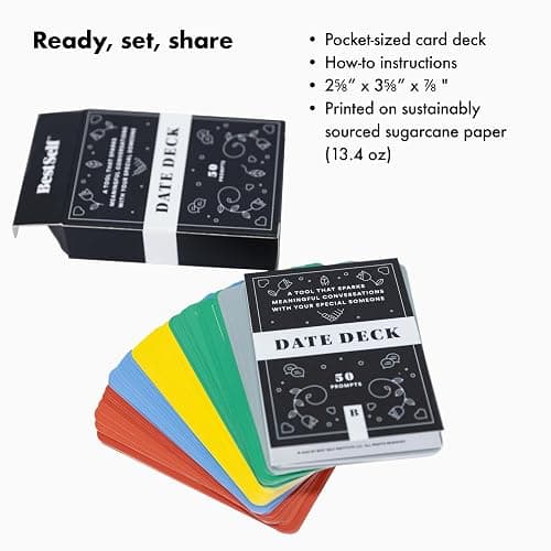 BestSelf Date Deck – 50 Conversation Cards Engaging for Couples - Fun and Thought-Provoking Date Night Game - Playing Cards to Unlock Deeper Connection and Intimacy thumbnail 4