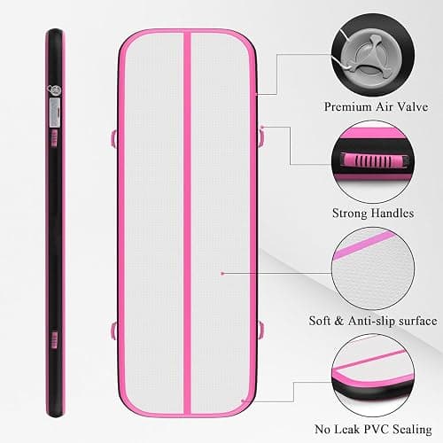 Estgora Tumbling Mat Inflatable Gymnastics Mat, Air Tumble Track Gymnastic Training Mat 20ft 16ft 13ft 10ft For kids Home Use Gym Cheerleading with Electric Pump thumbnail 2