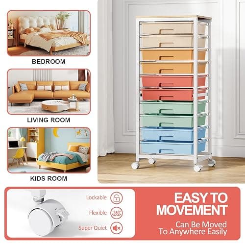 10 Drawer Rolling Cart thumbnail 6