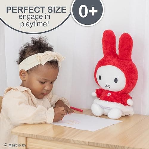 Kids Preferred Miffy Winter Plush Toy, Sitting Dutch Bunny by Dick Bruna, Soft Stuffed Animal Plushie for Girls & Boys - 13 Inches thumbnail 2