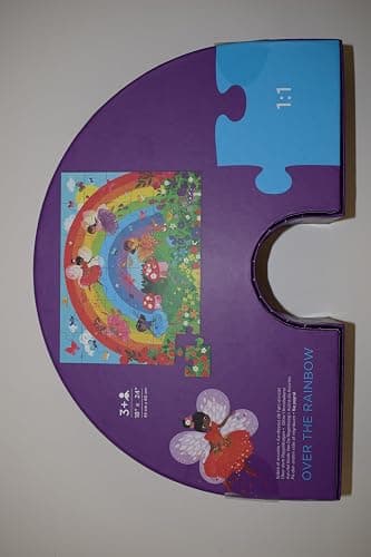 Crocodile Creek 36-Piece Jigsaw Floor Puzzle - Fun Floor Puzzles for Kids Ages 3-5 - Heavy-Duty Shaped Box for Storage - Over The Rainbow - 27" W x 20" H Finished thumbnail 14