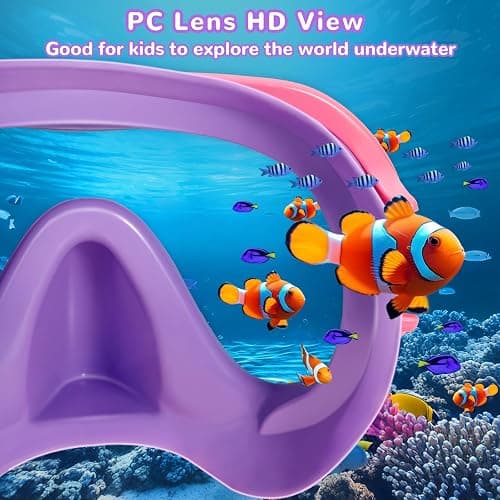 Keary Kids Swim Goggles with Nose Cover for 5-16 Swimming Mask for Toddler Boys Girls Youth Anti Fog thumbnail 6