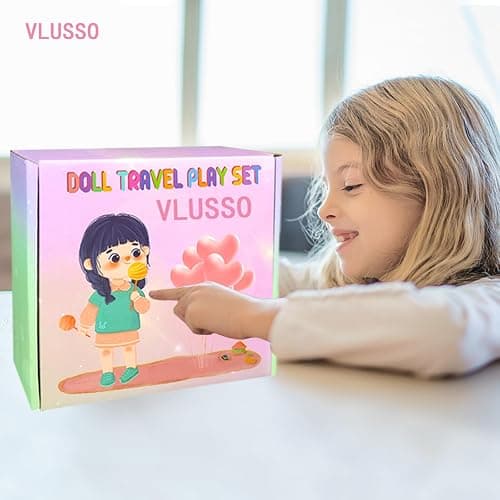 19Pcs 18 inch Girl Doll Accessories Case Luggage Travel Play Set with Clothes Camera Travel Pillow Bag Dress Glasses Stuff Fit 18 inch Doll Christmas Birthday Gift thumbnail 6