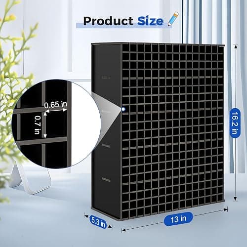 SANFURNEY Art Marker Storage Rack for 300 Markers, Watercolour Brushes Pens Color Pencils Organizer Holder for Desk - Black thumbnail 3