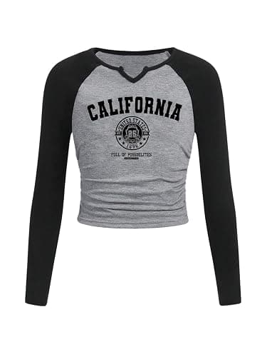 SOLY HUX Girl's Long Sleeve T Shirts Cute Graphic Tees Casual Teen Tops Preppy Back to School Clothes - Image 1