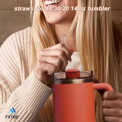 6-Pack Replacement Straws for Stanley 30 OZ Cup, Straw for Stanley Quencher 30OZ Tumbler, Reusable,Dishwasher Safe,Food Safe,BPA Free,Made of Tritan,Clear thumbnail 6