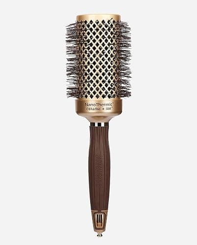 Olivia Garden NanoThermic Ceramic + Ion Round Thermal Hair Brush - Not Electrical - Professional Blowout Brush for Normal to Thick Hair - Image 1
