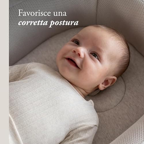 Inglesina Welcome Pod Baby Nest Ergonomico 0-8 Mesi, Riduttore Lettino Traspirante in Bambù e Cotone, Sfoderabile e Lavabile, Quiet Beige thumbnail 3