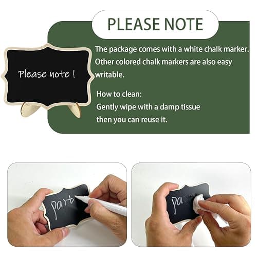 12pcs Mini Chalkboard Signs with Stand,Food Labels for Party Buffet, Food Tag/Name Card for Wedding Table, Name Tag Drink Labels Taco/Candy Bar/Bake Sale Food Sign, Catering Supplies Buffet Display thumbnail 5