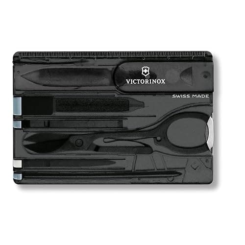 Victorinox Swiss Card Classic, Multitool Kartenmesser, Taschenmesser in Kreditkartenformat, 10 Funktionen, Spitzklinge, Schere, Schwarz - Image 1
