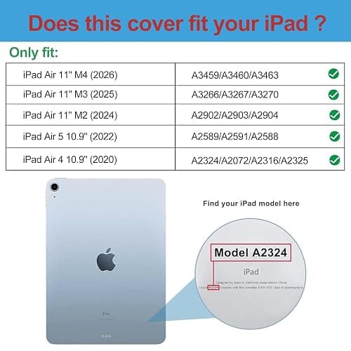 ProCase Hülle für iPad Air 11 Zoll M4/M3/M2 (2026/2025/2024), 11" iPad Air 8./7./6./5/4 Gen 10,9 Zoll (2022/2020) Schutzhülle Case Cover für iPad Air 11 -Navy thumbnail 2