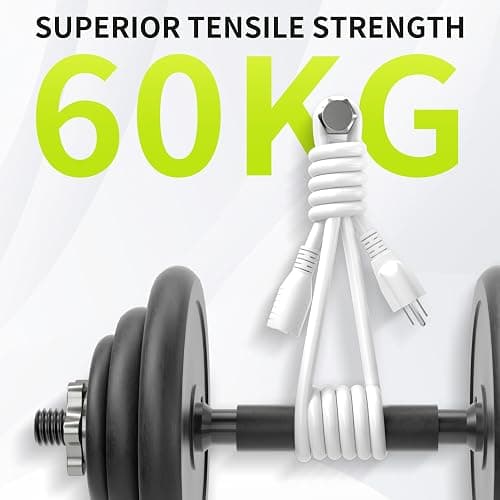 16/3 White Extension Cord 6 FT (2Pack), Indoor Extension Cord for Laptops, Coffee Makers, Office Home Appliances, 3 Prong Resistant Cable Flexible, 13A 125V 1625W ETL Listed thumbnail 6