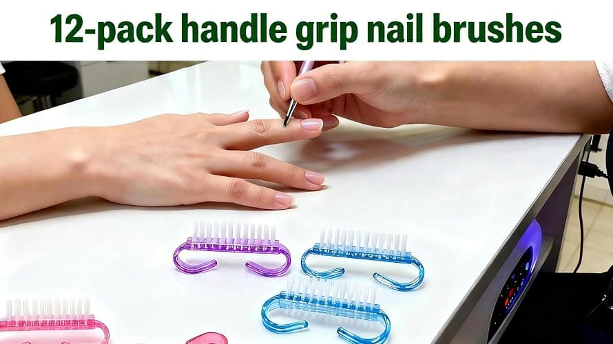 12-Pack Handle Grip Nail Brush(assorted color), Fingernail Scrub Cleaning Brushes for Toes and Nails Cleaner, Pedicure Brushes for Men and Women thumbnail 3