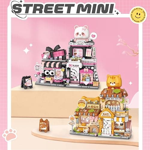 MEIEST Mini City Shop Street View Building Blocks Model Set,Simulation Animals Architecture Collection Particle Construction Building Bricks Toy,Home Decoration (Cat Grooming Room) thumbnail 4