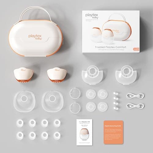 Playtex Baby Electric Breast Pump (H15 Wearable Model), Hands-Free in-Bra Pump with Portable Travel Case, Quiet Wearable Design, 3 Modes, 12 Levels, 180ml Capacity thumbnail 4