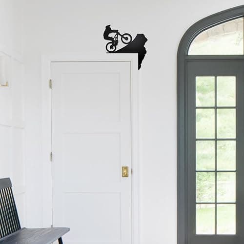 Metal Door Corner Frame Decor - Unique Mountain Bike Decorations, Ideal Best Gifts for Cyclist, Mountain Bike Accessories for Men thumbnail 5