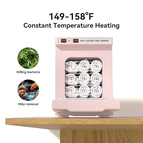 HYTOBP Hot Towel Warmer for Spa, 5.5L Thermostatic Towel Heater, 2-in-1 Professional Mini Towel Warmer, Beauty Salon and Spa Towel Warmers for Facial.(5.5L-Pink) thumbnail 3