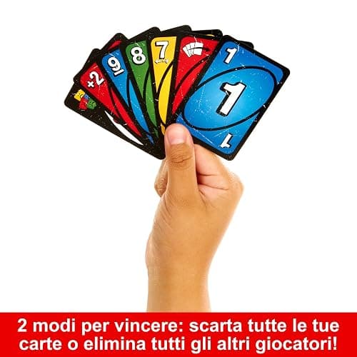 Mattel Games - UNO No Mercy, la Versione di Uno più brutale di Sempre, con 56 Nuove Carte, Regole Speciali e Carte Azione spietate, Come Pesca 6 e Pesca 10, 7+ Anni, HWV18 thumbnail 6