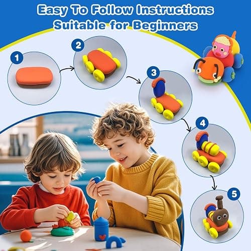 Ixiaoyoo Air Dry Clay, 100 Colors Modelling Clay for Kids, Safe & Non-Toxic, DIY Model Art & Crafts Toys with Sculpting Tools, Home Party Favors, Birthday & Christmas Gifts for Ages 3-12 Boys & Girls thumbnail 8