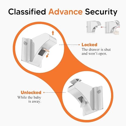 TREZUMA Magnetic Cabinet Locks Baby Proofing (20 Locks + 2 Keys) – Child Proof Cabinet Locks with Easy Adhesive Installation – Child Safety Locks for Kitchen, Cabinets & Drawers with Optional Screws thumbnail 4
