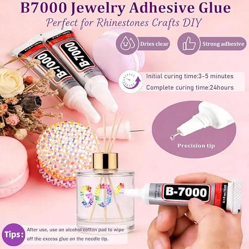 Bedazzling Kit 72 Colors 72000PCS Jelly Bedazzled Kits, 3mm Flatback Gems for Bedazzling, Bedazzler with Tools & 3 B-7000 Glues, All-in-One Bedazzle Kit for DIY Crafts & Party Decorations thumbnail 4