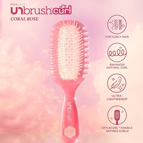 FHI Heat UNbrush Curl Collection- Coral Rose & Curl Enhancing Styling for Curly Hair Types - Use on Wet Hair Only thumbnail 5