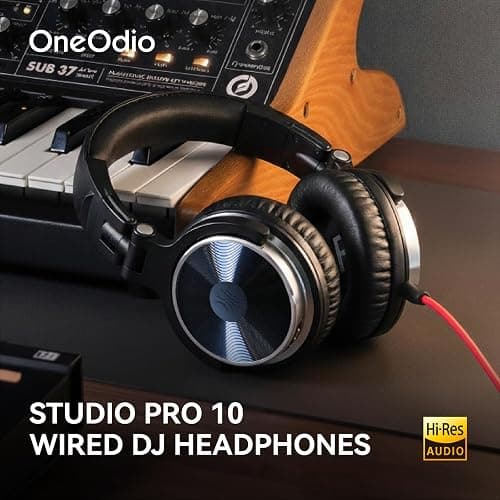 OneOdio Wired Over Ear Headphones Hi-Res Studio Monitor & Mixing DJ Stereo Headsets with 50mm Drivers and 1/4 to 3.5mm Jack for AMP Computer Recording Podcast Keyboard Guitar Laptop - Black thumbnail 2
