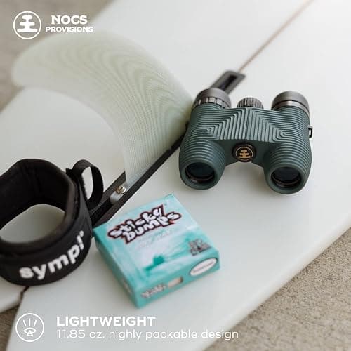 Nocs Provisions Standard Issue 8x25 Waterproof Binoculars, 8X Magnification, Bak4 Prism, Wide View Multi-Coated Lenses for Bird Watching, Hiking & Backpacking - Cypress Green II thumbnail 5