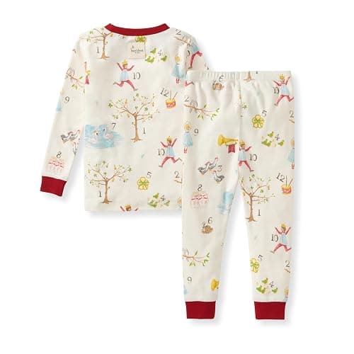 Burt's Bees Baby Girls Organic Cotton Pajamas, Toddler PJ Set, 2-PC | Soft, cozy, snug fitting pajamas feature stretchy ribbed cuffs and hand painted prints to make bedtime a breeze thumbnail 2