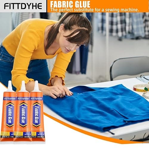 3Pcs Fabric Glue Permanent, 60 ML Washable Clear Clothing Glue, Super Fabric Glue for Rhinestones, Patches, Clothes, Denim, Leather, Polyester, Fabrics, Doll Repair, Flannel, Cotton thumbnail 7