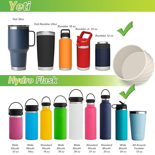 AIERSA 3Pcs Silicone Boot Sleeve for Stanley Quencher 40oz 30oz Tumbler with Handle,for IceFlow 20oz 30oz,Protective Water Bottle Bottom Bumper Cover for Stanley Cup Accessories,Clear,Wisteria,Pink thumbnail 6