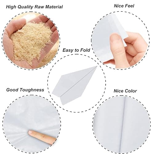 120 Sheet White Tissue Paper HMUIKFRY 20x14Inch Wrapping Paper | Tissue Paper for Gift Bags White Wrapping for Birthday Weddings Holiday Crafts Festival Decoration thumbnail 6