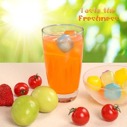 Reusable Ice Cube Plastic Ice Cubes 65 Pack Colorful Refreezable Ice Cubes for drinks, Whiskey, Vodka or Coffee, Washable Non-Melting Ice Cubes Non-Diluting thumbnail 2