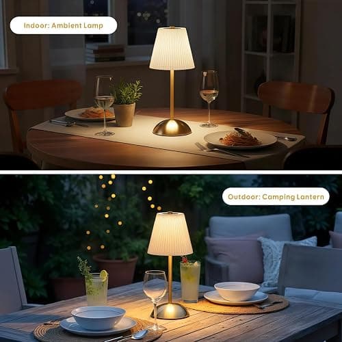 PetiitLyt 2-Pack Cordless Rechargeable Table Lamps, LED Small Battery Operated Lamp, 3 Color Temperatures & Stepless Dimming, Mini Touch Lamps for Nightstand, Dining Table, Decor, Bar, Cafe (White) thumbnail 5