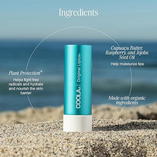COOLA Organic Liplux Lip Balm and Sunscreen with SPF 30, Dermatologist Tested Lip Care for Daily Protection, Vegan and Gluten Free, 0.15 Oz thumbnail 5