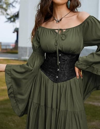 Scarlet Darkness Corset Belt for Women Fishbone Wide Waist Corset Pirate Belt thumbnail 9