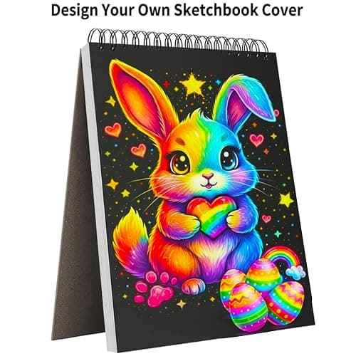 Soucolor 9" x 12" Sketch Book, 100 Sheets Top Spiral Bound Sketchbook with Acid-Free 68lb/100gsm Thick Drawing Paper, Art Sketch Pad for Kids, Adults & Artist, Professional Art Supplies for Beginners thumbnail 3