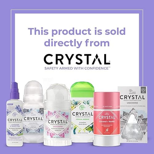 CRYSTAL Mineral Deodorant Coconut Vanilla Roll-On Body Deodorant With 24-Hour Odor Protection, Paraben Free, 2.25 FL OZ (Packaging May Vary) (2.25 Fl Oz/66ml) thumbnail 8