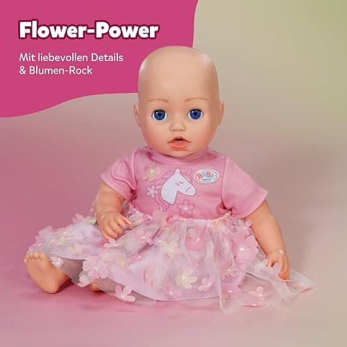 BABY born Blumenkleid mit Einhorn - Farbenfrohes Puppenkleid mit Blumendetails - Für alle 43cm Puppen - Hochwertiges Puppenzubehör thumbnail 3