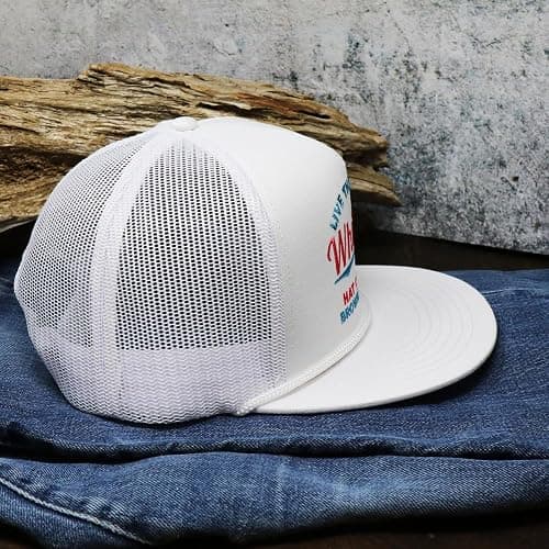 WHISKEY BENT HAT CO. The Cali Adjustable Snapback Western Lifestyle Trucker Hat, High Profile thumbnail 5
