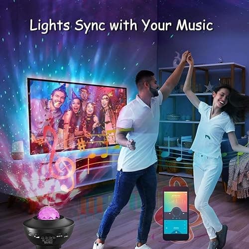 Galaxy Star Projector, Amorno Nebula LED Night Light for Room Decor, Ocean Wave Starry Sky Light Projector for Bedroom/Home Theater, Remote & Bluetooth Speaker, for Kids Teen Girl Boy Adults Gifts thumbnail 4