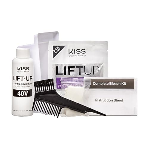 KISS Lift Up Complete Hair Bleach & Icy Silver Toner Kit, Gentle Conditioning Formula that Reduces Brassiness, Complete 6-Pc DIY Bleach Kit, ICE thumbnail 2